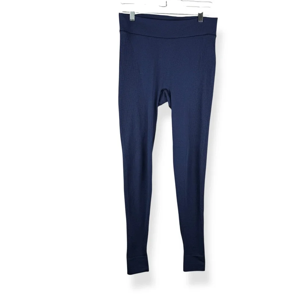 Lululemon Navy Blue Leggings Womens Size‎ Medium Seamless Performance Tights